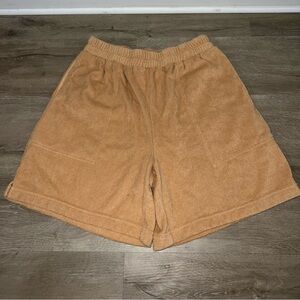 Free People Beach WFH Orange Shorts With Pockets oversized Womens Small